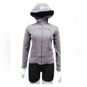 Lululemon Factory Distressed Scuba Hoodie Grey  Size 2